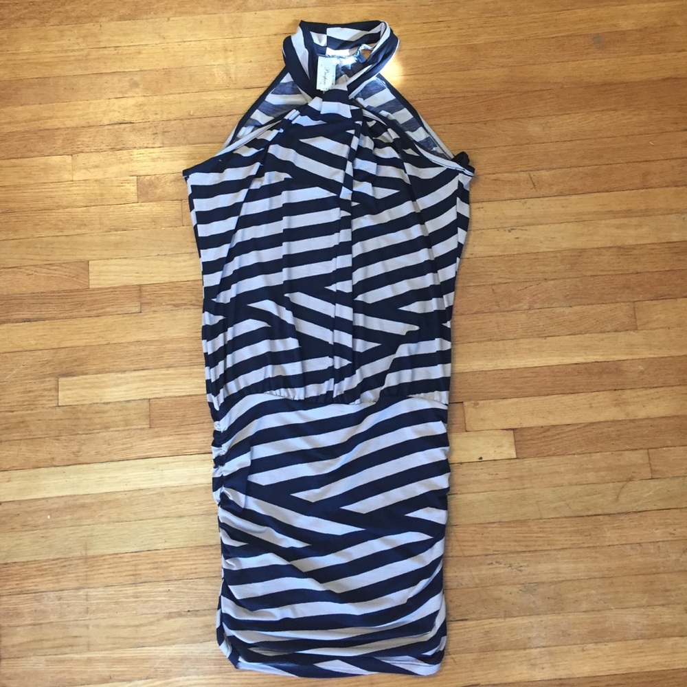 S Mini Halter Form Fitting Dress